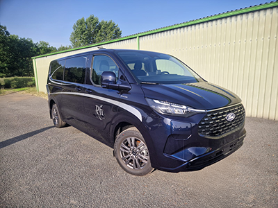corbillard double cercueil aménagé sur Ford transit custom finition passy